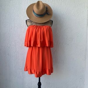 Vibrant orange dress 👗‼️‼️😍